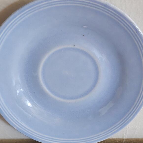 2 Edwin M Knowles Vintage Saucer Plates Pastel Blue Nice Condition See Pictures - Picture 9 of 11